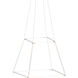 Z-Bar Rise LED 26 inch Matte white Pendant Ceiling Light, Square